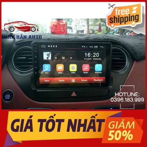 Màn hình DVD android xe I10 android 10. mới nhất, tích hợp vô lăng, ra lệnh giọng nói,màn hình cho xe Hyundai I10 giá rẻ