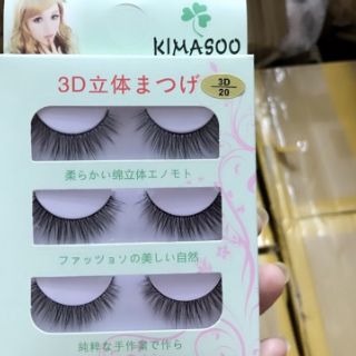 3 cặp Mi Lụa siêu mềm và tự nhiên đủ mẫu 3D Kimasoo Nhật Bản
