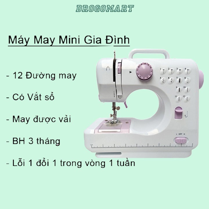 Máy may mini gia đình cầm tay tiện dụng, Máy khâu CMD hỗ trợ may vá Bảo Hành 6 tháng