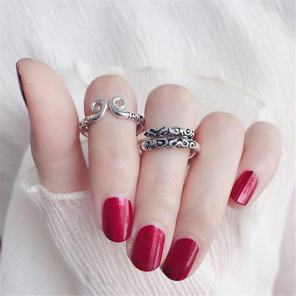 FUTURE Retro Opening Rings Men Sterling|Couple Rings Women Feathers Wedding High-quality Jewelry Gifts