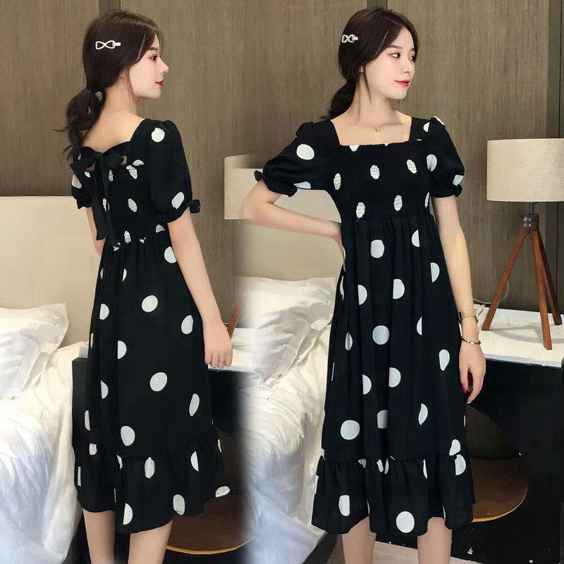 Women's Fashion  Wave point Dress Short Sleeve Elegant Dress | BigBuy360 - bigbuy360.vn