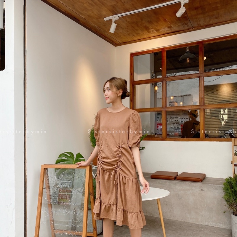 SISTERSISTER - Đầm rút dây phía trước Winnie