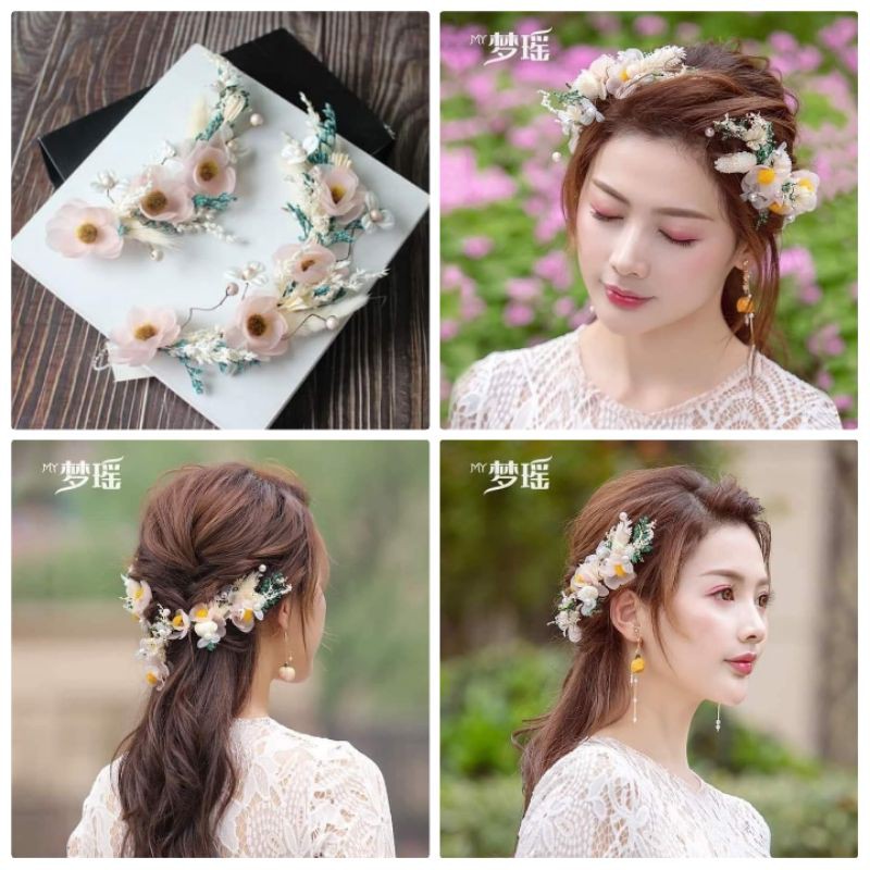 cặp cài voan cô dâu