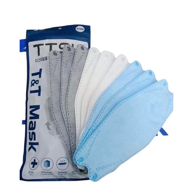KHẨU TRANG KF94  4D MASK-4 LỚP DÀY DẶN, KHÁNG KHUẨN SẢN XUẤT THEO CÔNG NGHỆ H