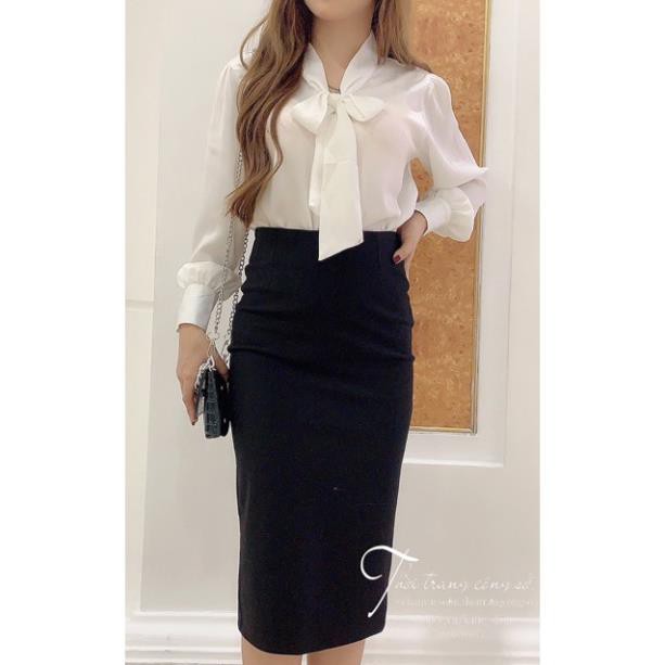Chân Váy Bút Chì ,Chân Váy Công Sở Xẻ Sau Chất Thun Umi Co Giãn Dài 68cm.