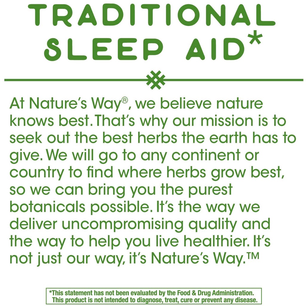 Nature's Way Premium Herbal Melissa Lemon Balm Leaf Viên Uống Giảm Stress Cải Thiện Nhận Thức 100 viên