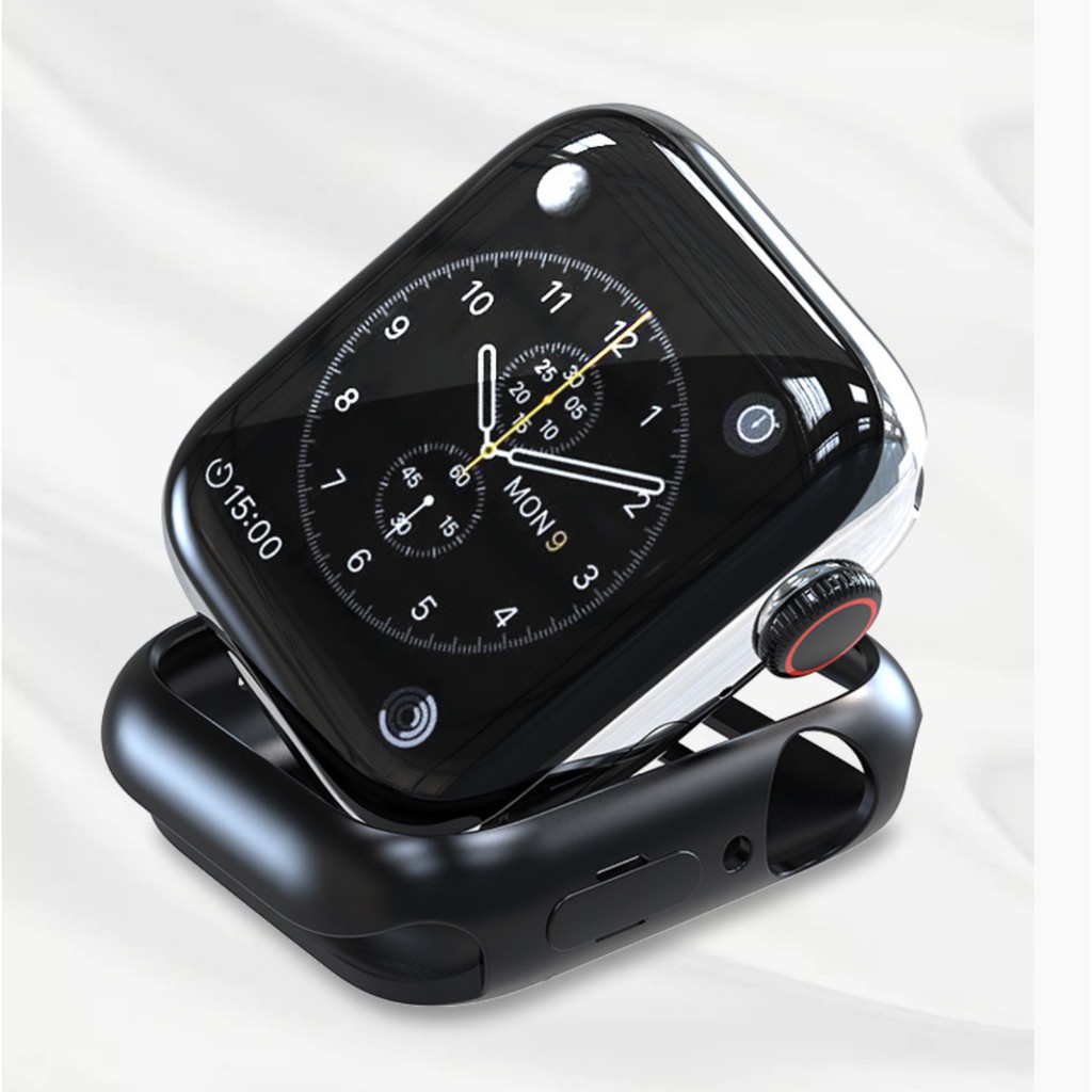 Ốp Bảo Vệ Mặt Đồng Hồ iWatch Trong Suốt / Đen 45mm &amp; 4 1 mm, 44 &amp; 40mm, 38mm &amp; 42mm
