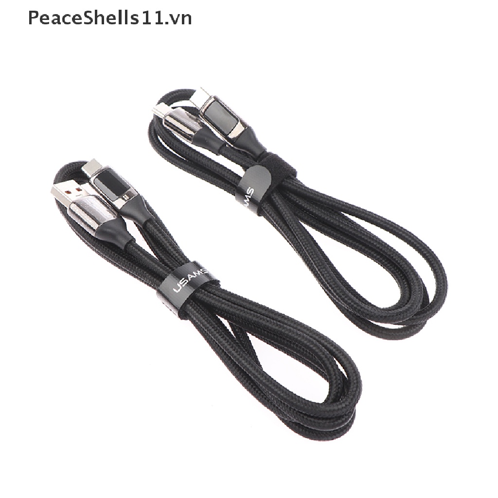 Cáp Sạc Nhanh PD 100W 6A USB Sang Type-c Có Màn Hình LED Cho Điện Thoại