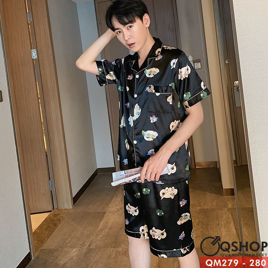 BỘ ĐỒ PIJAMA NAM NGẮN TAY QM286