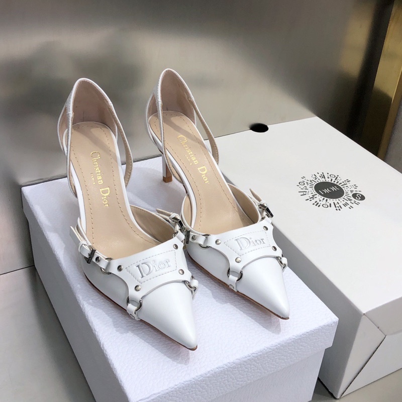 Giày cao gót quai hậu mũi nhọn thương hiệu Dior CD cao cấp mẫu 2022