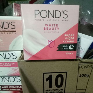 Kem Dưỡng Da Ponds Trắng Hồng Tinh Khiết Ban Đêm 50g