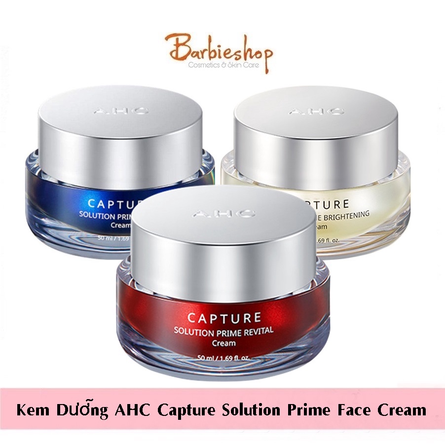 Kem Dưỡng Trắng Da AHC CAPTURE SOLUTION MAX CREAM 50ML Đủ Dòng + Sữa Rửa Mặt AHC