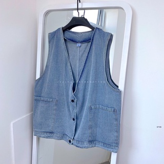 Áo khoác gile, áo gile denim Lanlan 57105