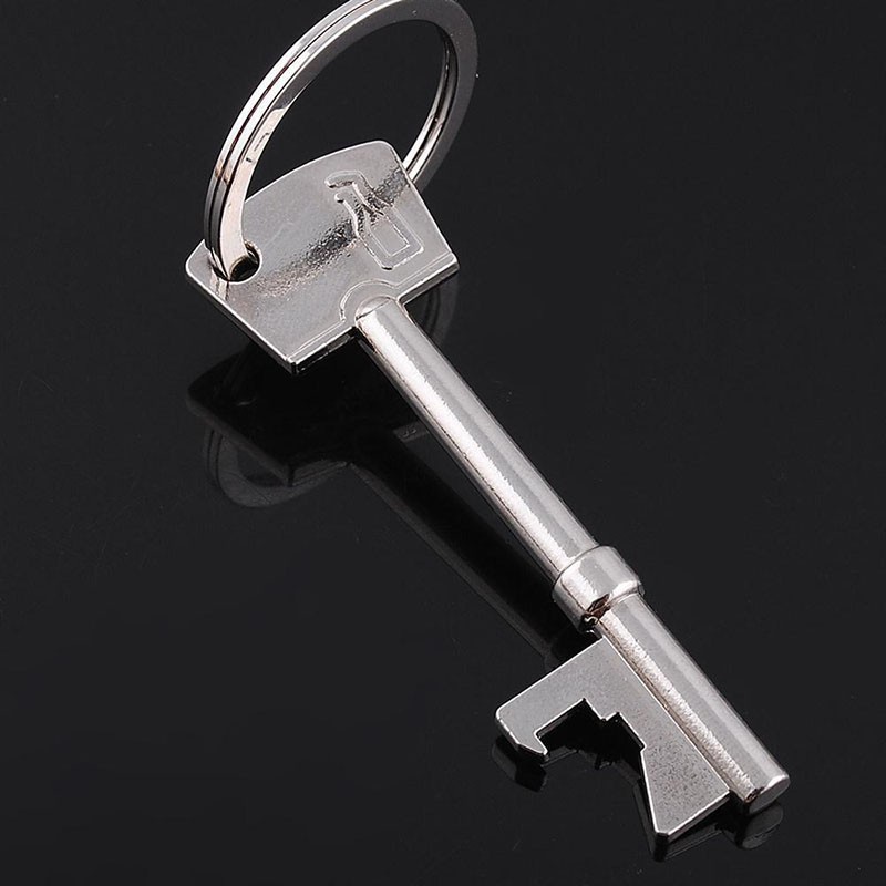 Dụng cụ mở nắp chai hình chìa khóa kiêm móc khóa bằng thép không gỉ - Móc Chìa khóa mở nắp chai