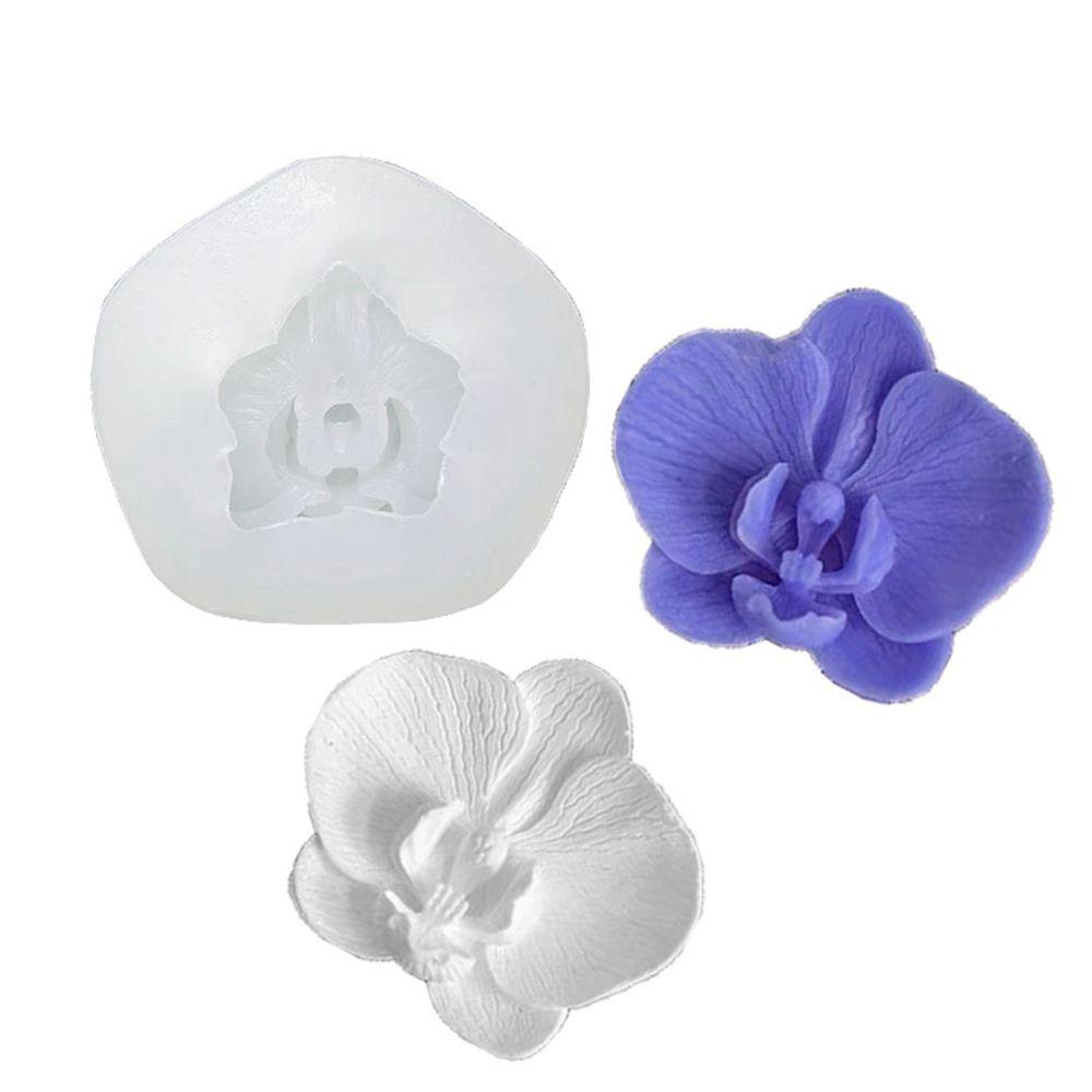 Khuôn Silicone Làm Xà Phòng / Kẹo / Sô Cô La Hình Hoa Lan / Bươm Bướm DIY