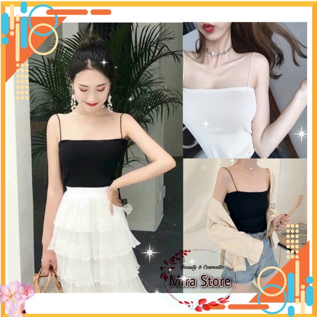 ÁO THUN TRƠN 2 DÂY GỢI CẢM