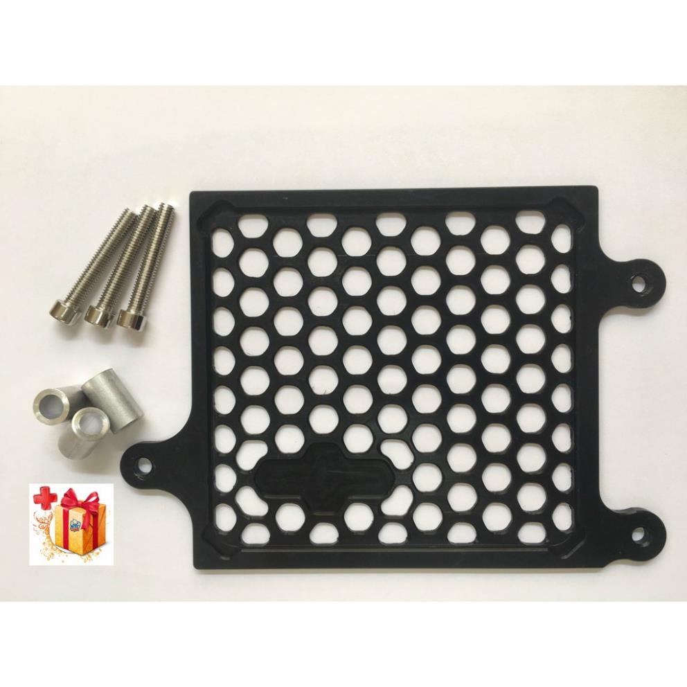 Che két nước Vario / AB / Click (tặng kèm bộ canh ốc vít) nhôm cnc dày cứng cáp, 4 góc móc rãnh, kiểu dáng tổ ong QU17