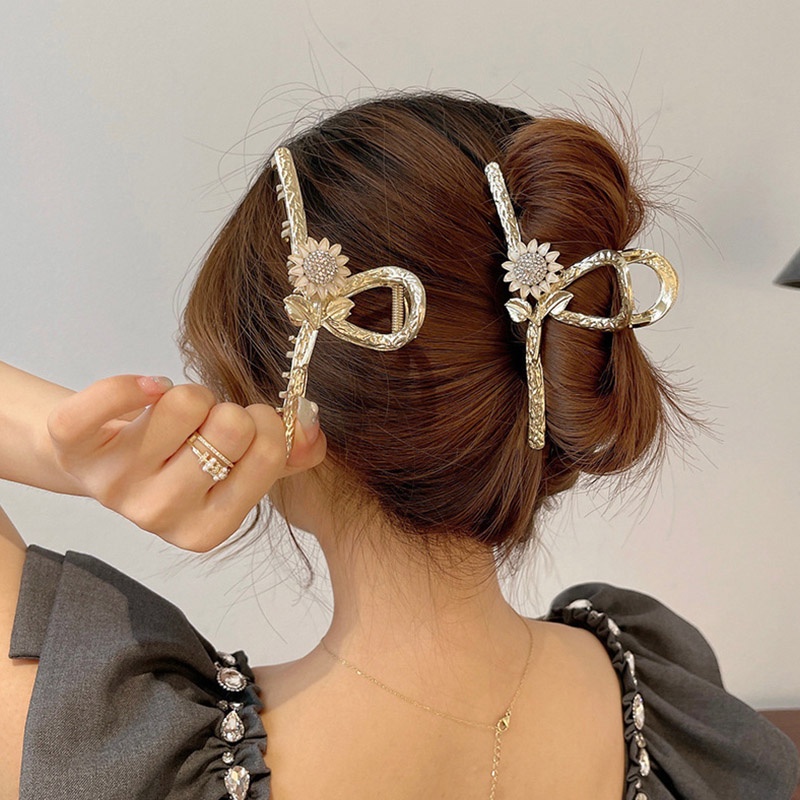 Kẹp tóc Hàn Quốc đính đá  cặp tóc càng cua kim loại nhiều kiểu tùy chọn xinh xắn sang chảnh cho nữ