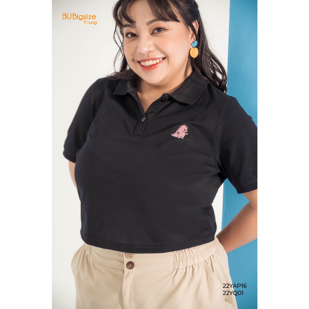 Áo Polo thêu ngực khủng long BIGSIZE (55kg đến 95kg) - 22YAP16 - [BU Bigsize Young]