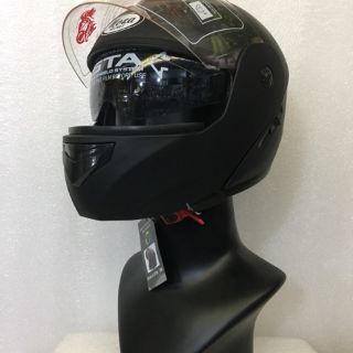 Mũ bảo hiểm fullface moza lật hàm, 2 kính