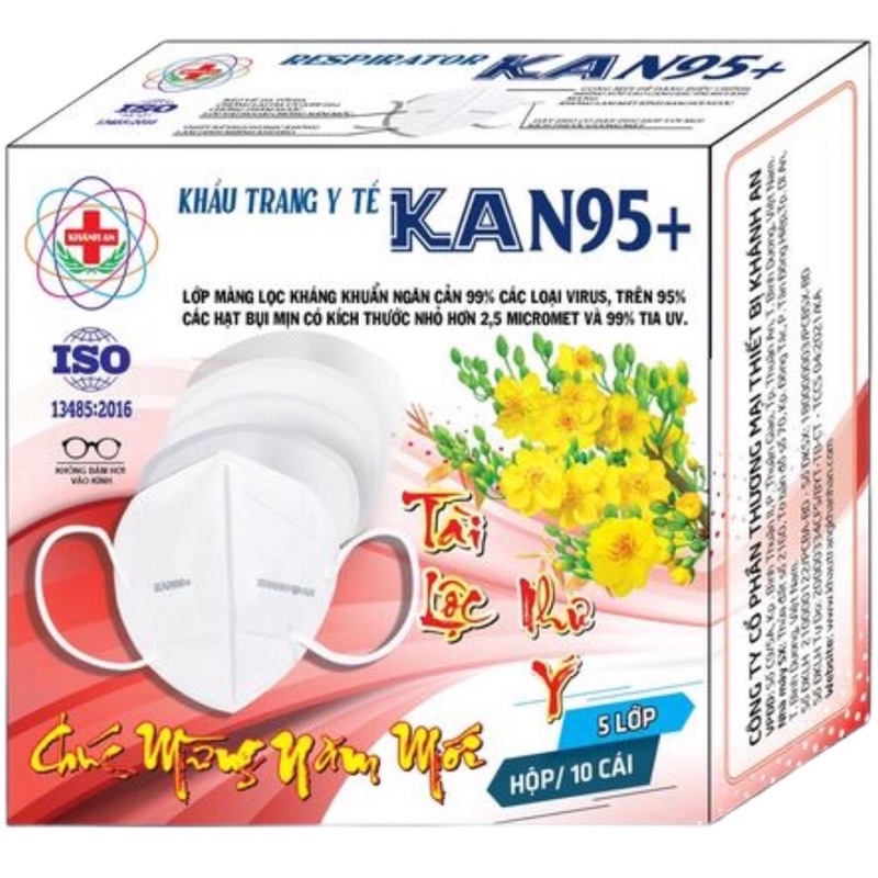 Khẩu trang N95+ Khánh an 5 lớp 1 hộp 10 cái cao cấp