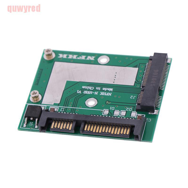 quwyred mSATA SSD to 2.5'' SATA 6.0gps adapter converter card module board mini pcie ssd GWT