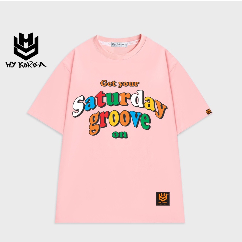 Áo thun tay lỡ HY KOREA form rộng thời trang unisex Saturday groove 419