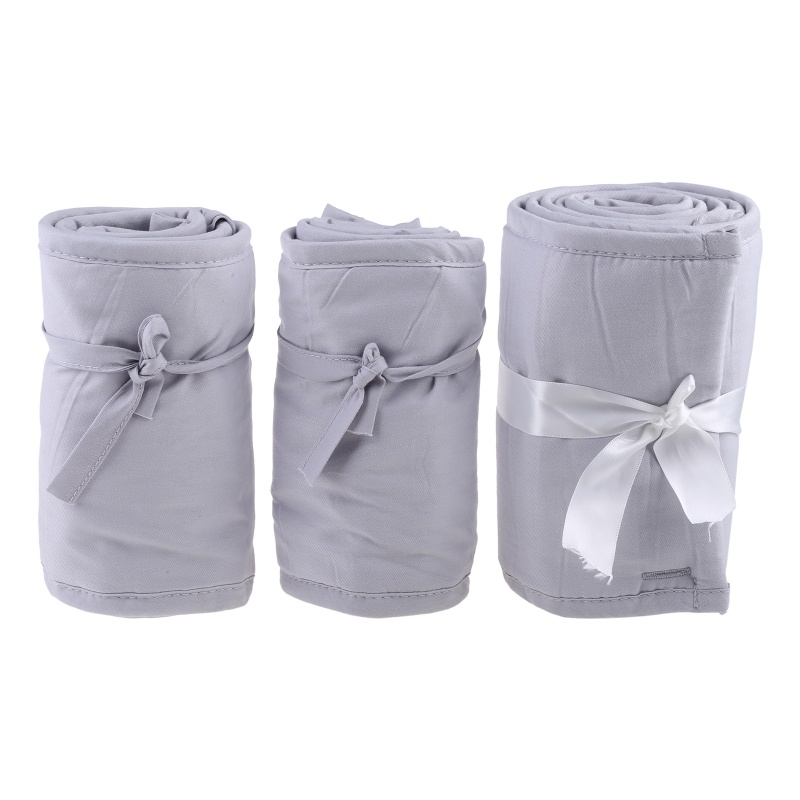 Set 3 Đệm Bọc Thành Nôi Mềm Mại Thoáng Khí Bảo Vệ Cho Bé