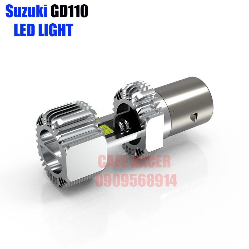 Bóng led light M6 siêu sáng trắng Suzuki GD110 EN125 En150 tay ga honda SCR