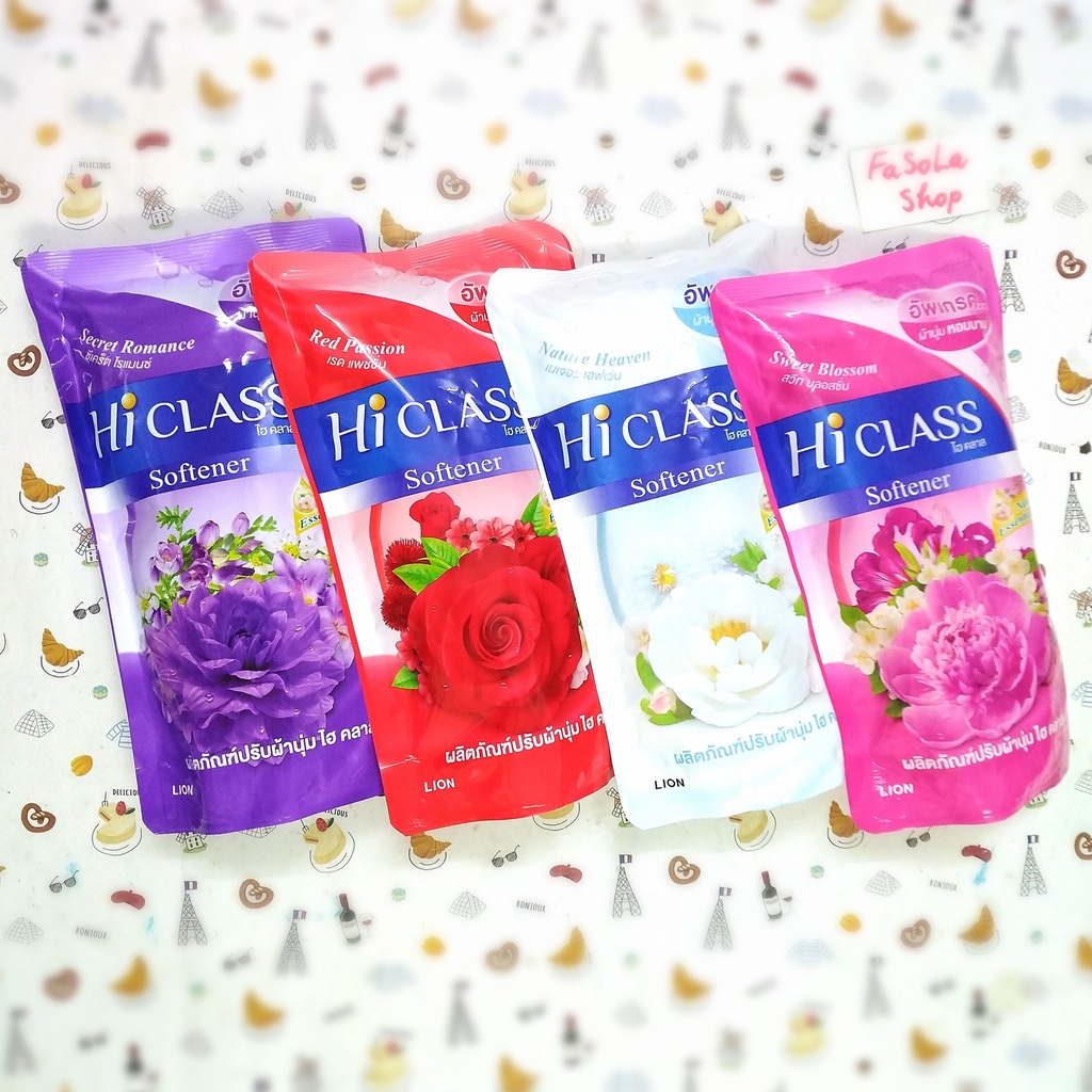Nước xả vải HI CLASS Thái Lan túi 550ml làm mềm vải quần áo, thơm lâu hiclass Lion