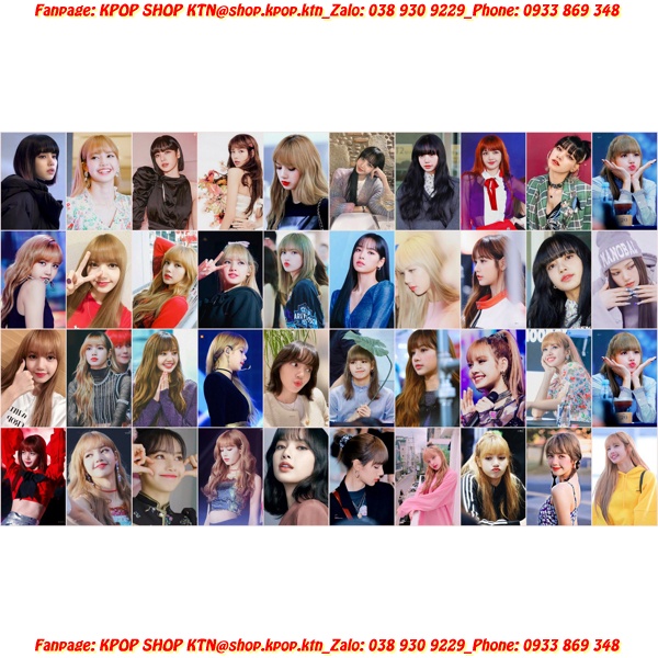 SÉT CARD BO GÓC LISA BLACK PINK