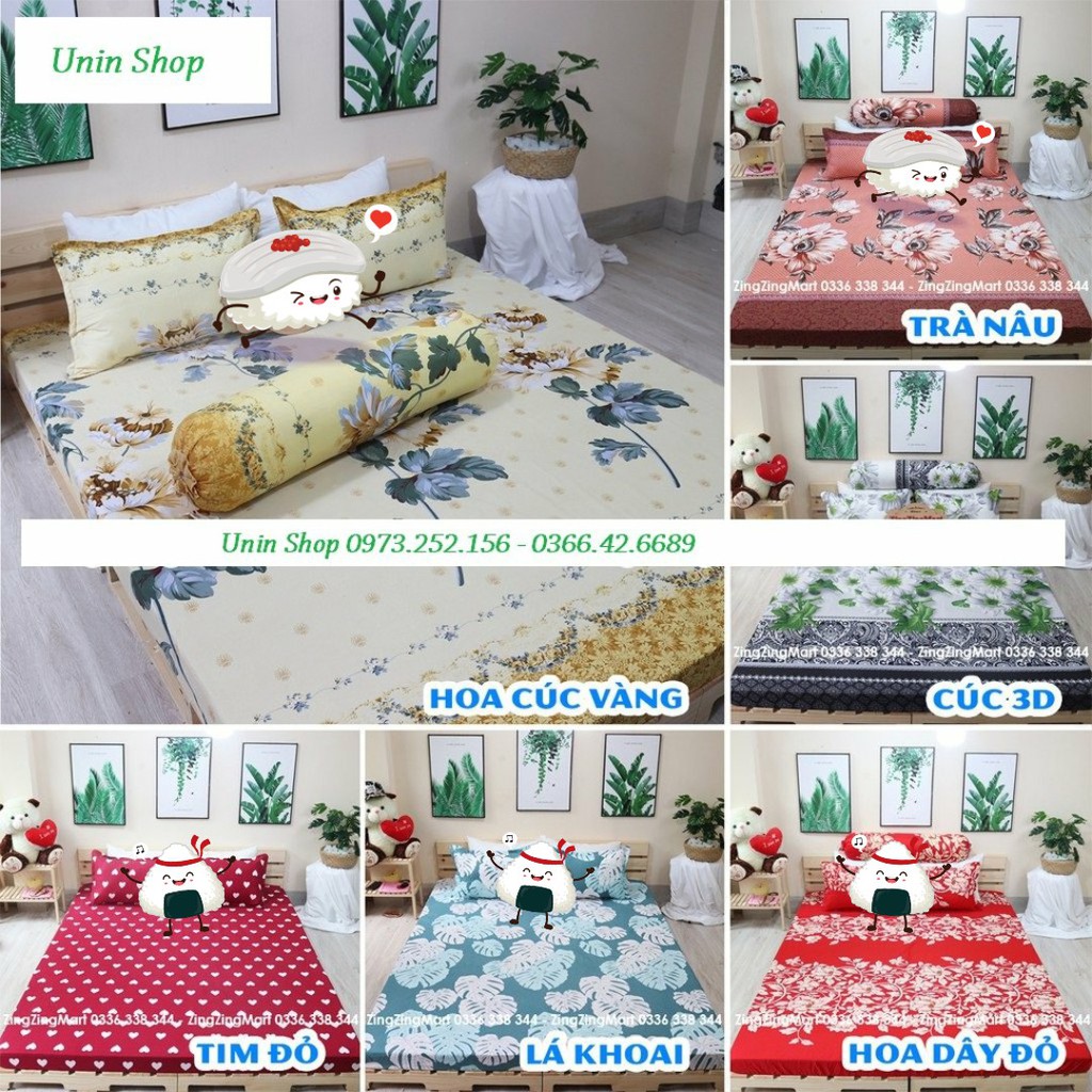 Ga Trải Giường Bọc Đệm M6/M8, Drap Bo Chun Poly Cotton Mẫu Kẻ Râu Ghi Sáng - Kèm 2 Vỏ Gối
