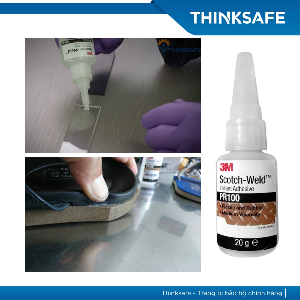 Keo dán đa năng 3M Pr100 dán mica, tường gạch, dãn gỗ, sắt, cao su, keo lâu khô điều chỉnh dễ dàng - THINKSAFE