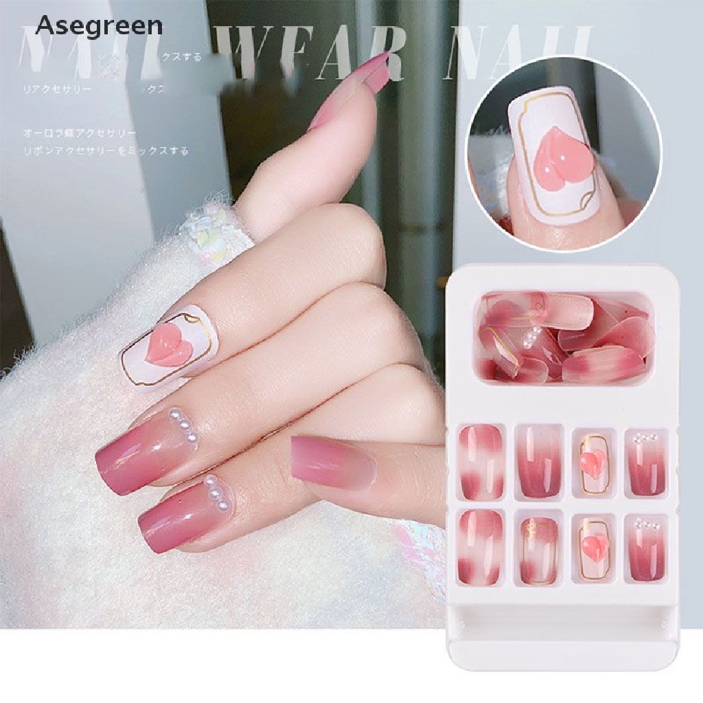 [Hàng mới về] Set 24 móng tay giả che phủ đầy đủ trang điểm cho nữ