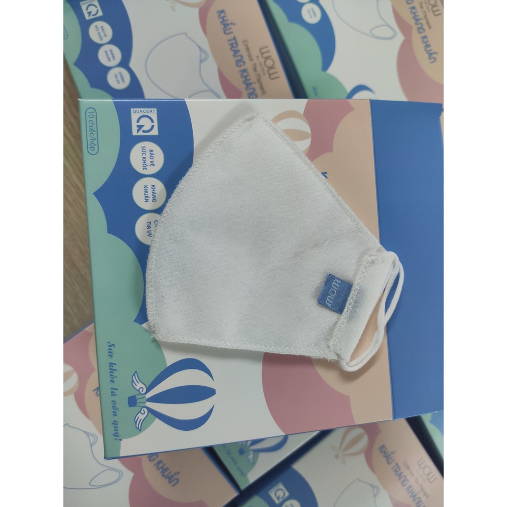 Set 10 khẩu trang cho bé 4 lớp kháng khuẩn WOW by OETEO chất liệu vải không dệt - TIMIKID