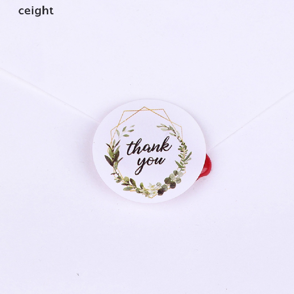 Cuộn 500 Miếng Dán Niêm Phong Bao Bì In Chữ Thank You Độc Đáo Tiện Dụng