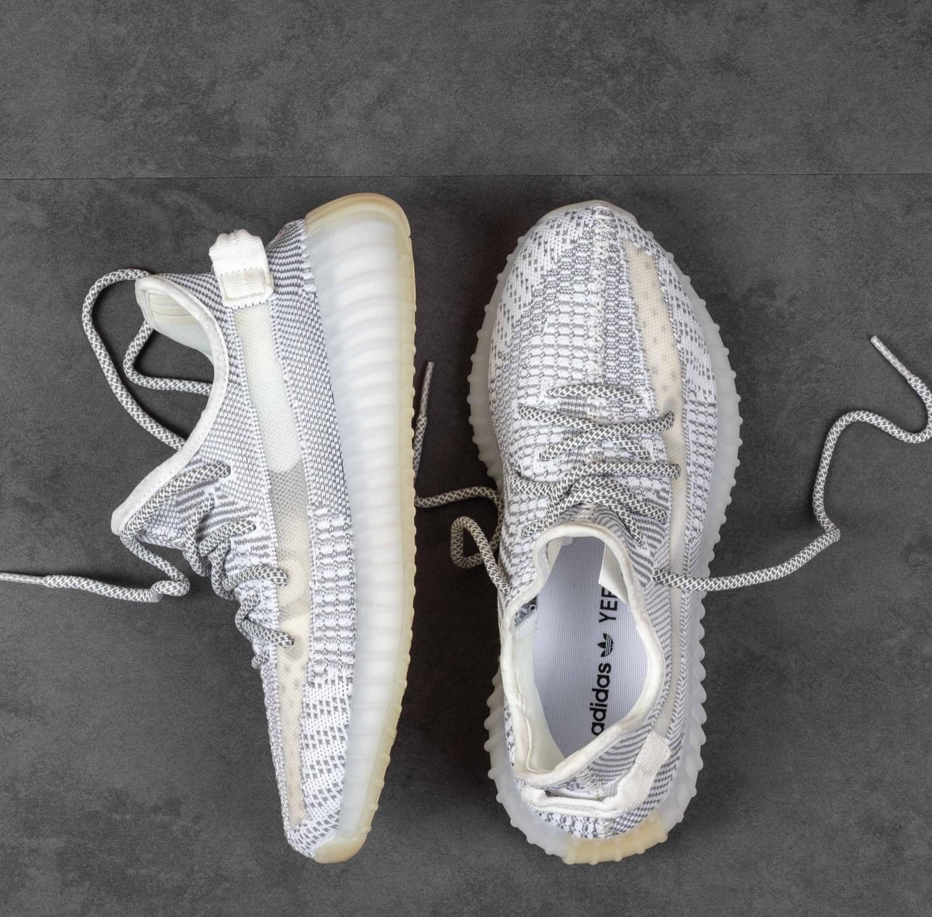 Giày Sneaker Nam Nữ Yeezy350 Trắng PQ (fullbox+tặng hộp)