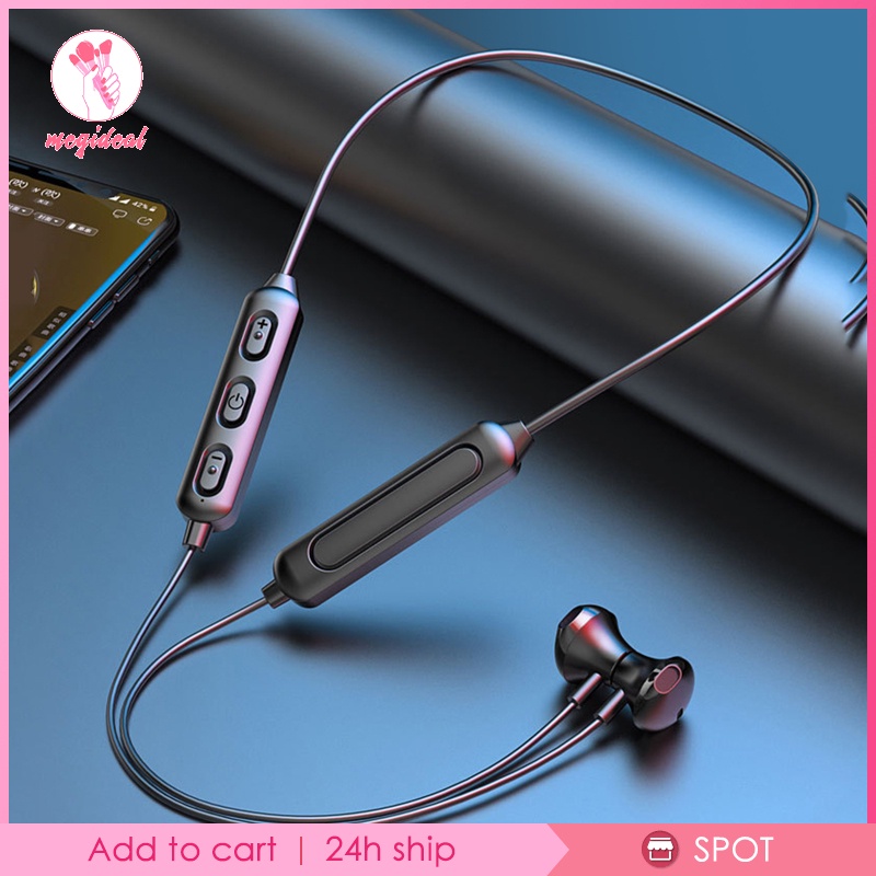 ✨Hàng sẵn sàng✨Tai Nghe Bluetooth 5.0 Không Dây Đeo Cổ Có Thể Thu Gọn Cho Điện Thoại Di Động Chạy Bộ
