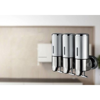 Dụng cụ lấy sữa tắm dầu gội treo tường thiết kế hiện đại cao cấp ( set 3 bình)