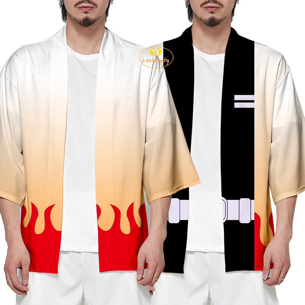 Áo Khoác Kimono Cosplay Nhân Vật Anime Demon Slayer Kyojuro Rengoku Kimetsu No Yaiba | BigBuy360 - bigbuy360.vn