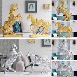 Tượng trang trí ngựa phi nước đại (Vàng| Bạc) - F20Beauty - Phong cách hiện đại