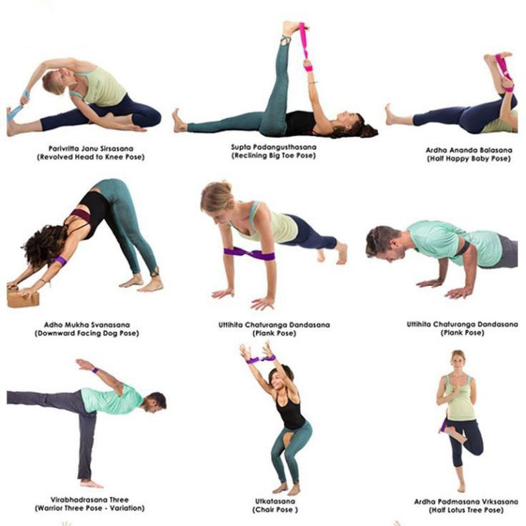 Dây đai tập yoga sợi cotton hình số 8 Dây Đai Số 8 Hỗ Trợ Luyện Tập Cánh Tay Yoga Thể Hình Tại nhà