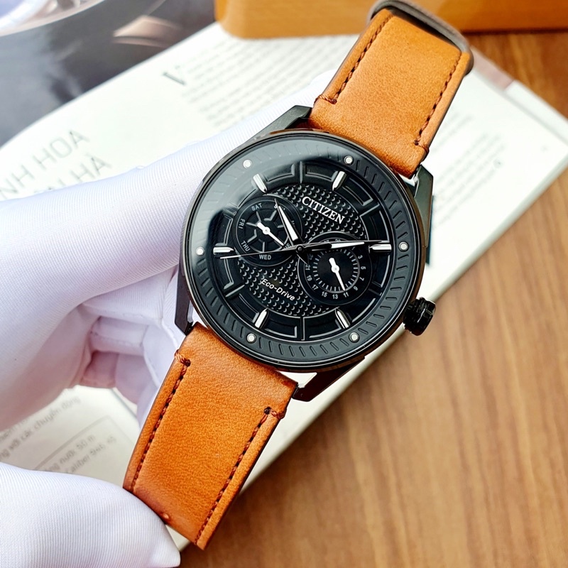 ĐỒNG HỒ CHÍNH HÃNG CITIZEN BU4025-08E Black Dial Men's Watch mặt viền full đen nam tính