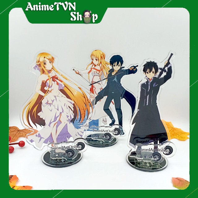 Tượng Mica Standee anime/manga Sword art Online - SAO - Nhựa Cứng Acrylic In nhiều chi tiết sắc nét có bảng tên nhân vật