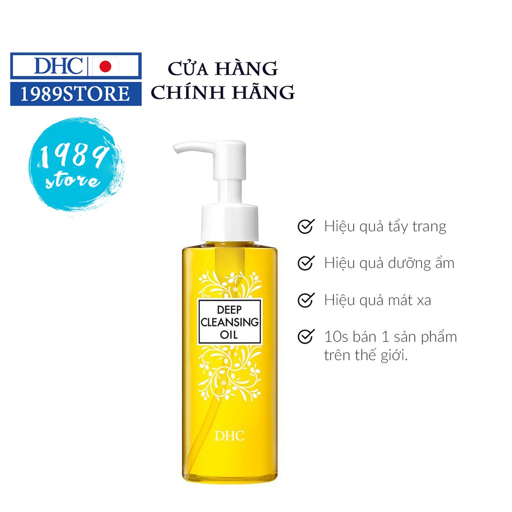 Dầu Tẩy Trang DHC Sạch Sâu Deep Cleansing Oil Chiết Xuất Dầu Olive Chai 120ML - 1989Store Phân Phối Chính Hãng