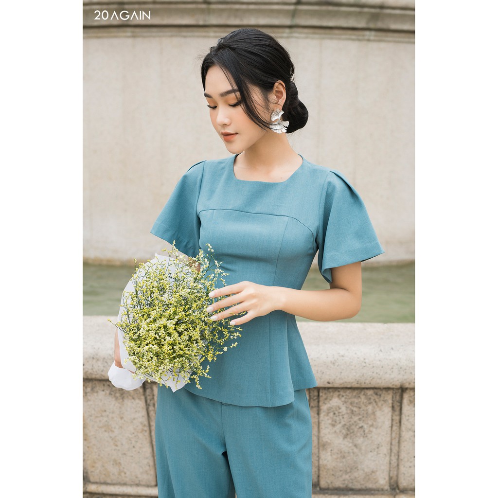 [Mã WABRM50 giảm 15% đơn 99k] Áo sơ mi vai bồng xếp ly 20AGain ASA1458 | BigBuy360 - bigbuy360.vn