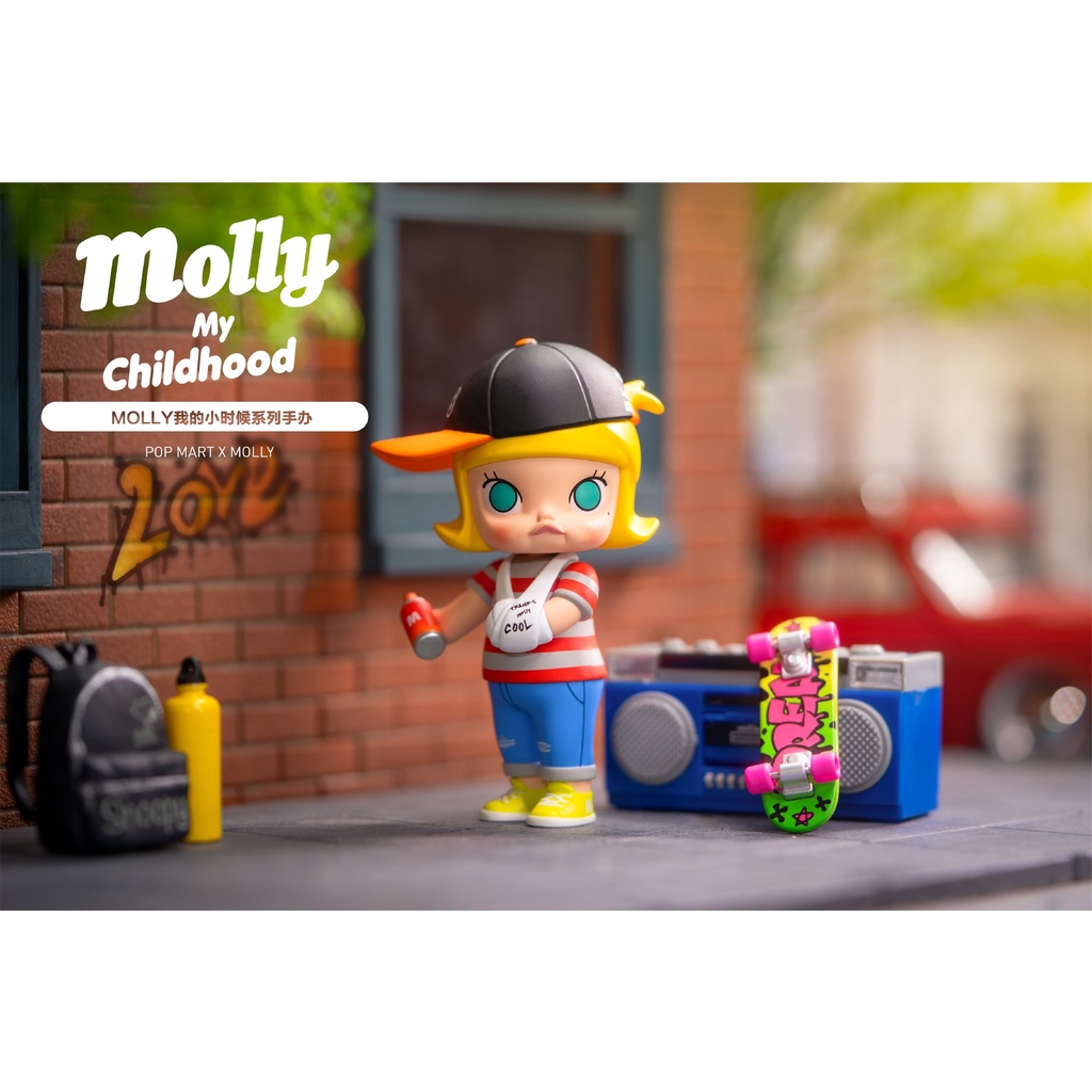 Pop mart popmart Đồ Chơi Nghệ Thuật molly my childhood series Hộp Quà Tặng