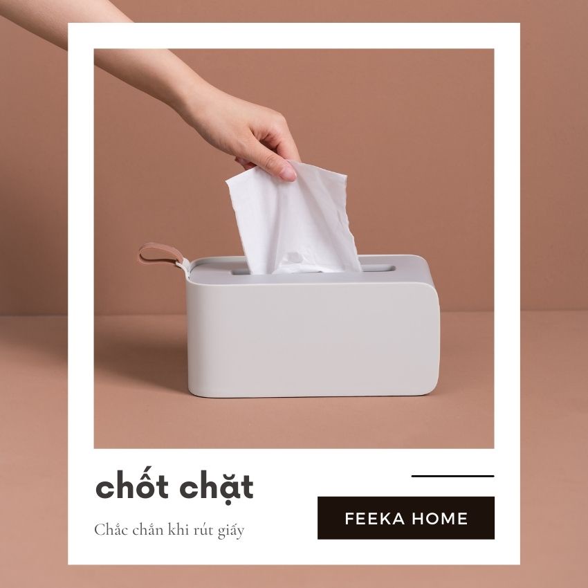 Hộp đựng giấy ăn sang trọng FEEKA đa năng cute dùng decor, hộp đựng khăn giấy ướt để bàn - ô tô dễ thương nhựa cao cấp