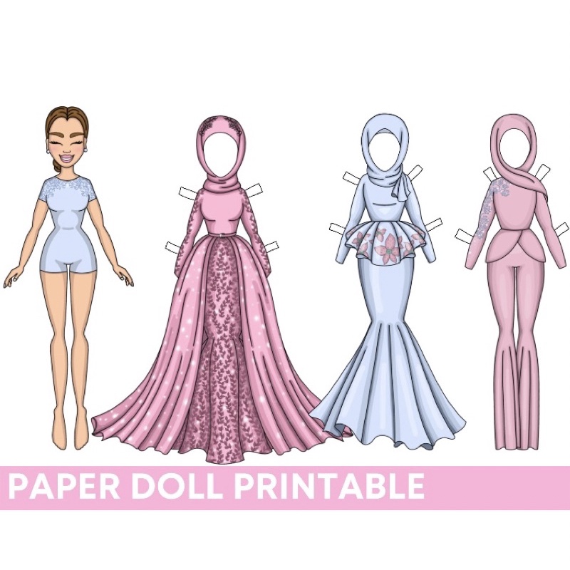 BÚP BÊ GIẤY TRANG PHỤC LỘNG LẪY ĐẸP LẮM NHA