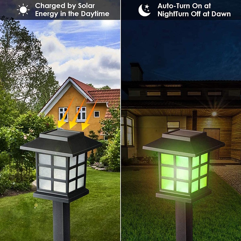 Set 2 Đèn LED Năng Lượng Mặt Trời Cảm Biến Tiết Kiệm Năng Lượng Sử Dụng Ngoài Trời Cho Sân Vườn